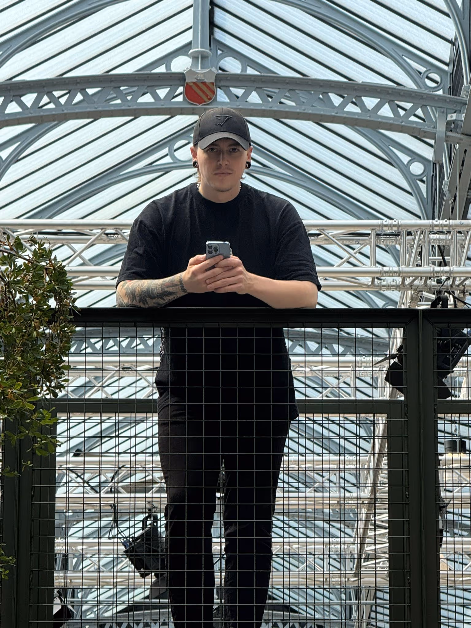 Sam poses for a photo whilst working for Deviation in Campfield Manchester.