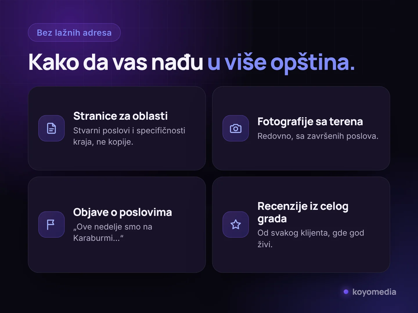 Četiri načina da firma bez lokala bude vidljiva u više opština Beograda