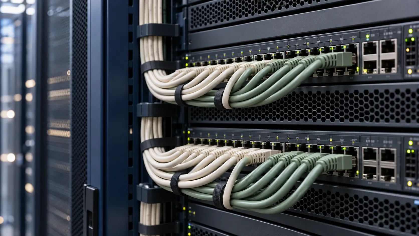Editorial image of network infrastructure and organised business connections