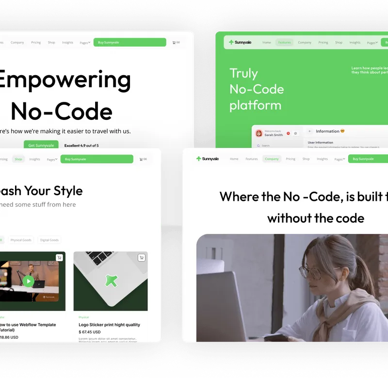 App Webflow Template -
Sunnyvale - Created by Wedoflow.com and Azwedo.com