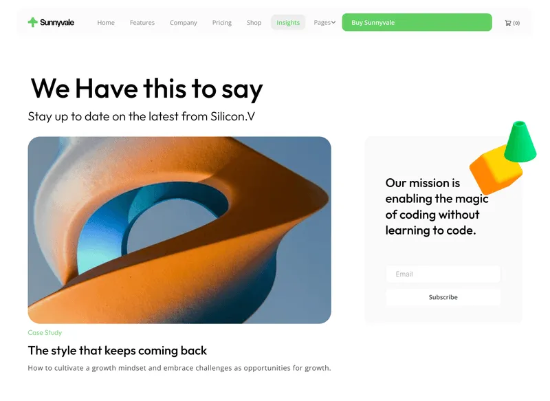 App Webflow Template -
Sunnyvale - Created by Wedoflow.com and Azwedo.com