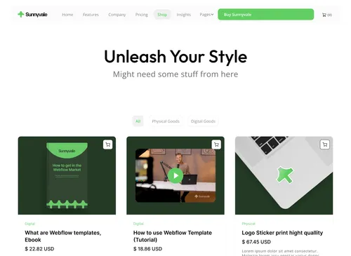 App Webflow Template -
Sunnyvale - Created by Wedoflow.com and Azwedo.com