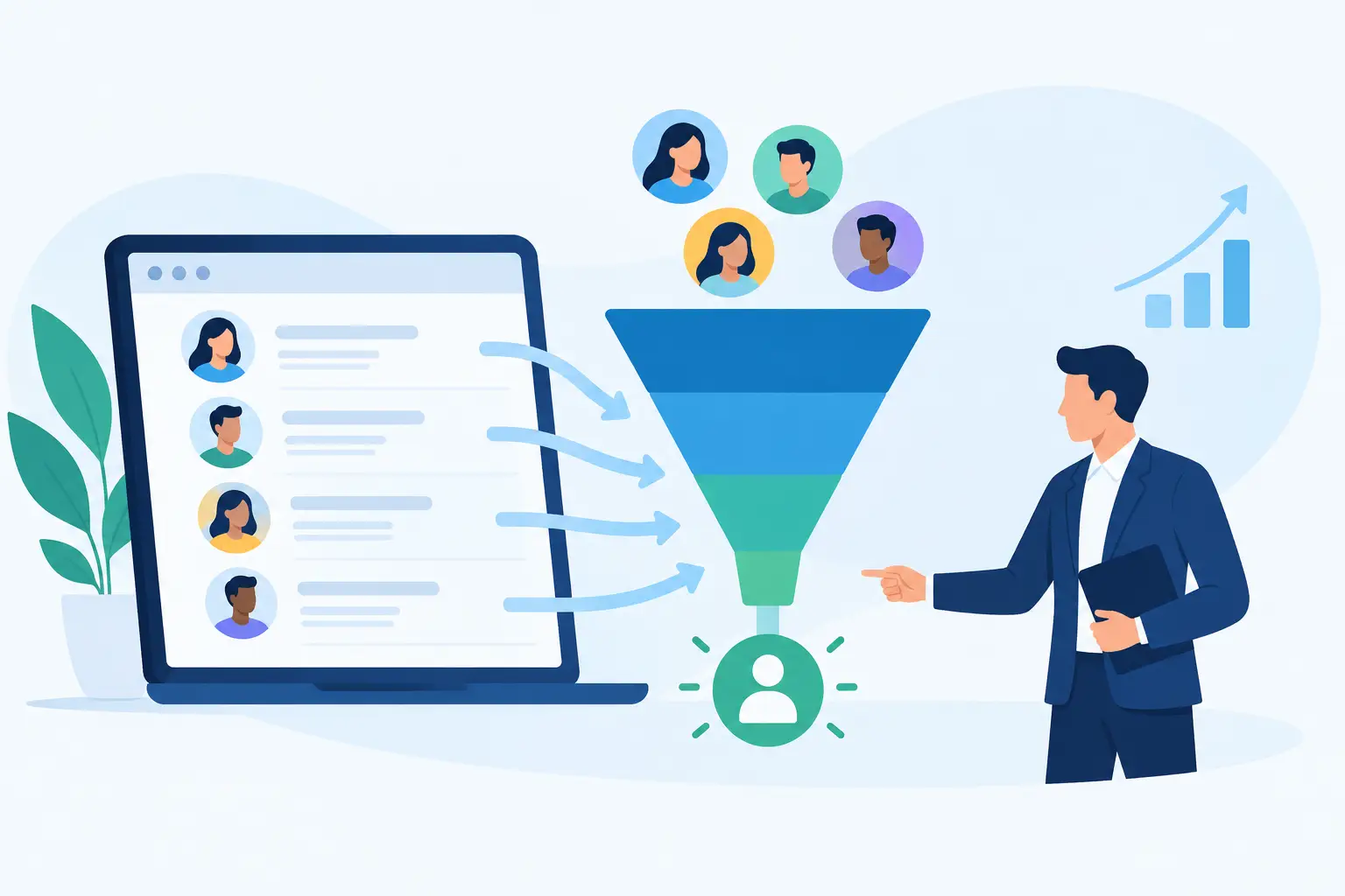 Website visitor qualification guide for sales
