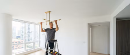 Professional chandelier and light fixture installation in Calgary. | Quickfix Handyman Inc.