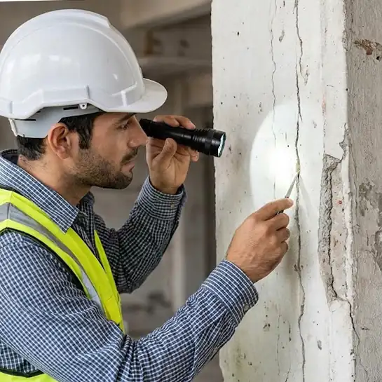 Structural Engineer conducting a site inspection and crack audit