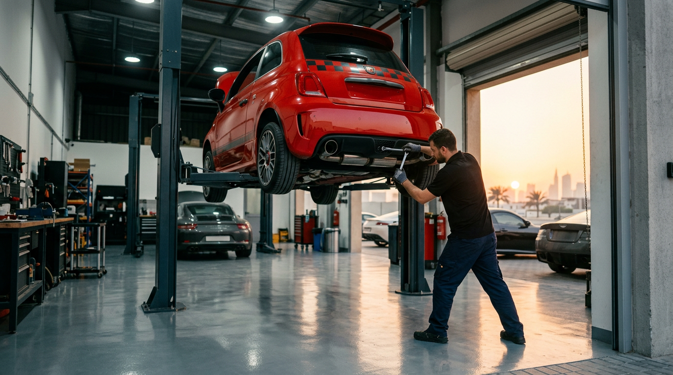 Abarth service and repair at JAD Garage Dubai