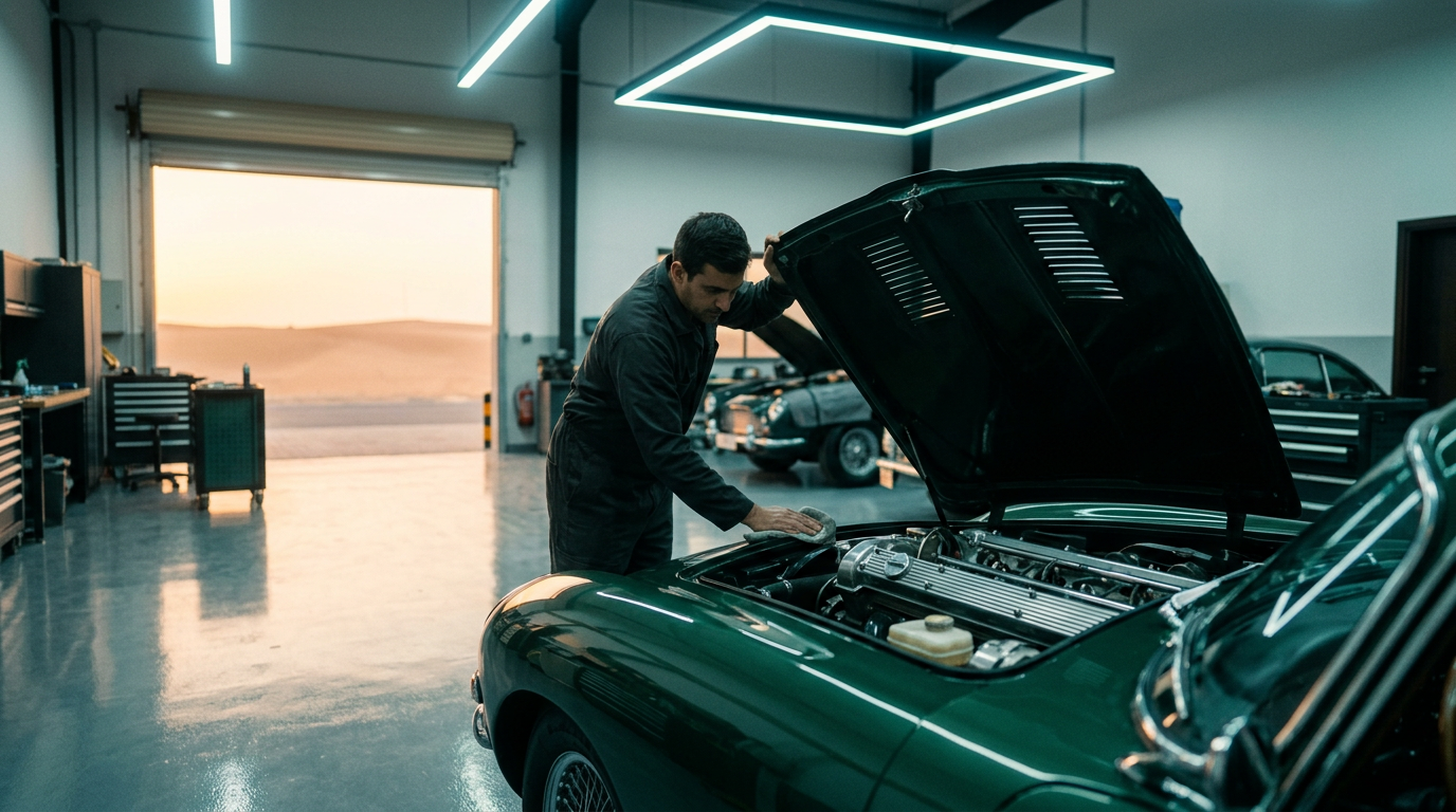 Aston Martin service and repair at JAD Garage Dubai