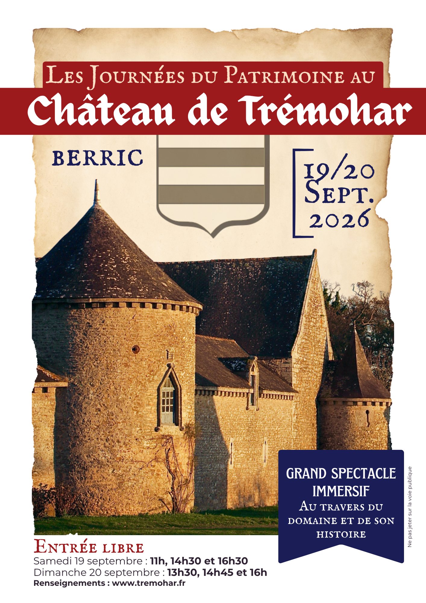 Journées du Patrimoine 2026 au Château de Trémohar