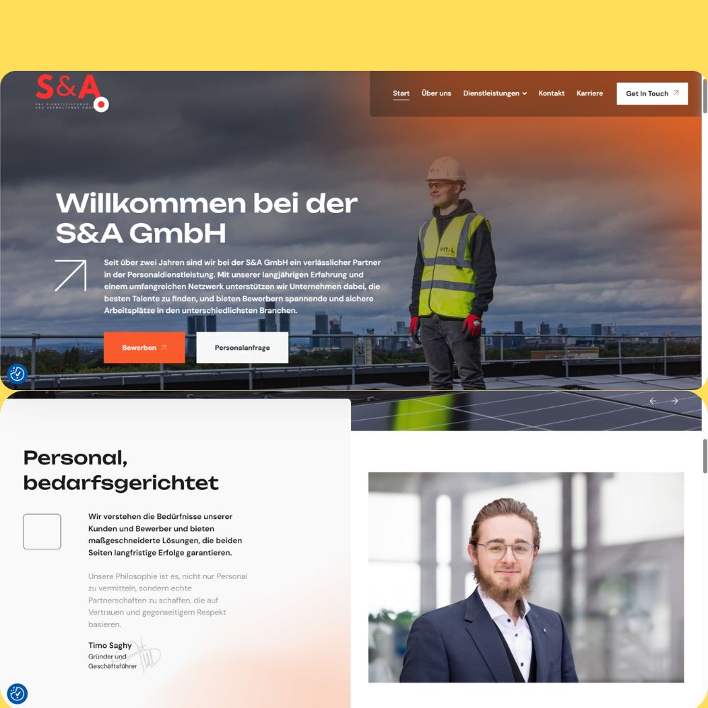 Website homepage showing two people kayaking on calm water during sunset with text about reliable investment services.