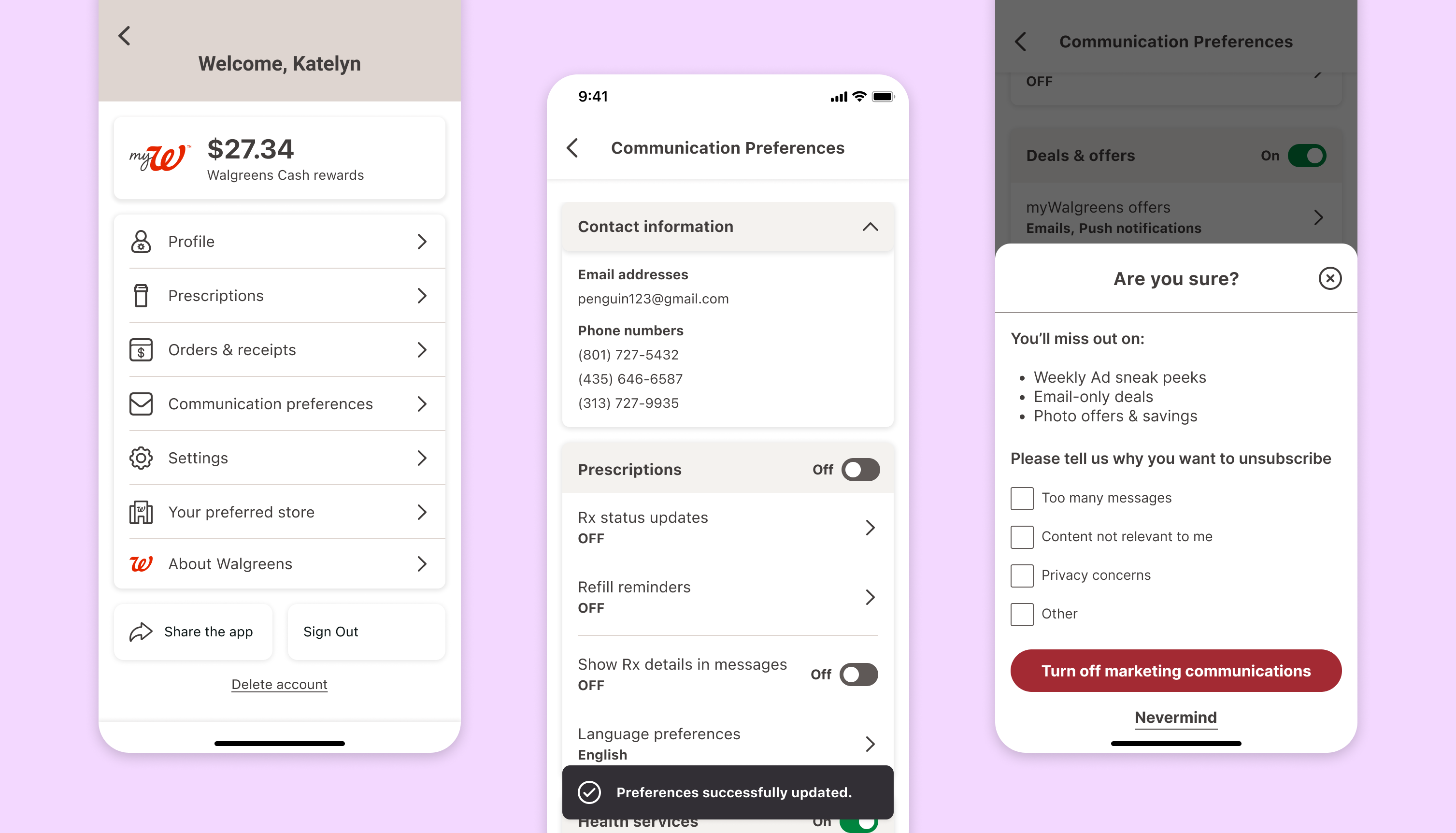 Communication Preferences Redesign