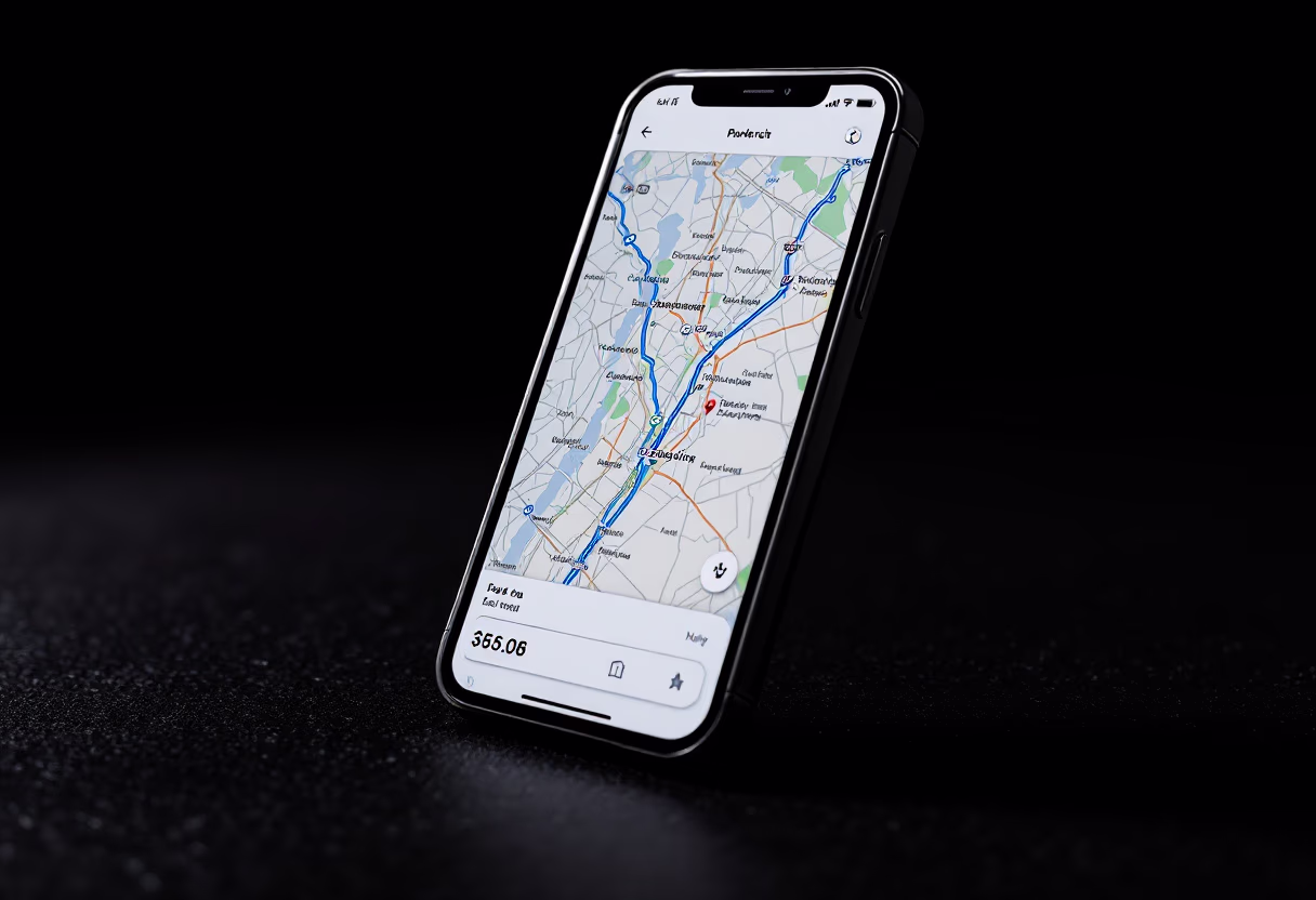 image of a phone on the office desk (for a trucking company)