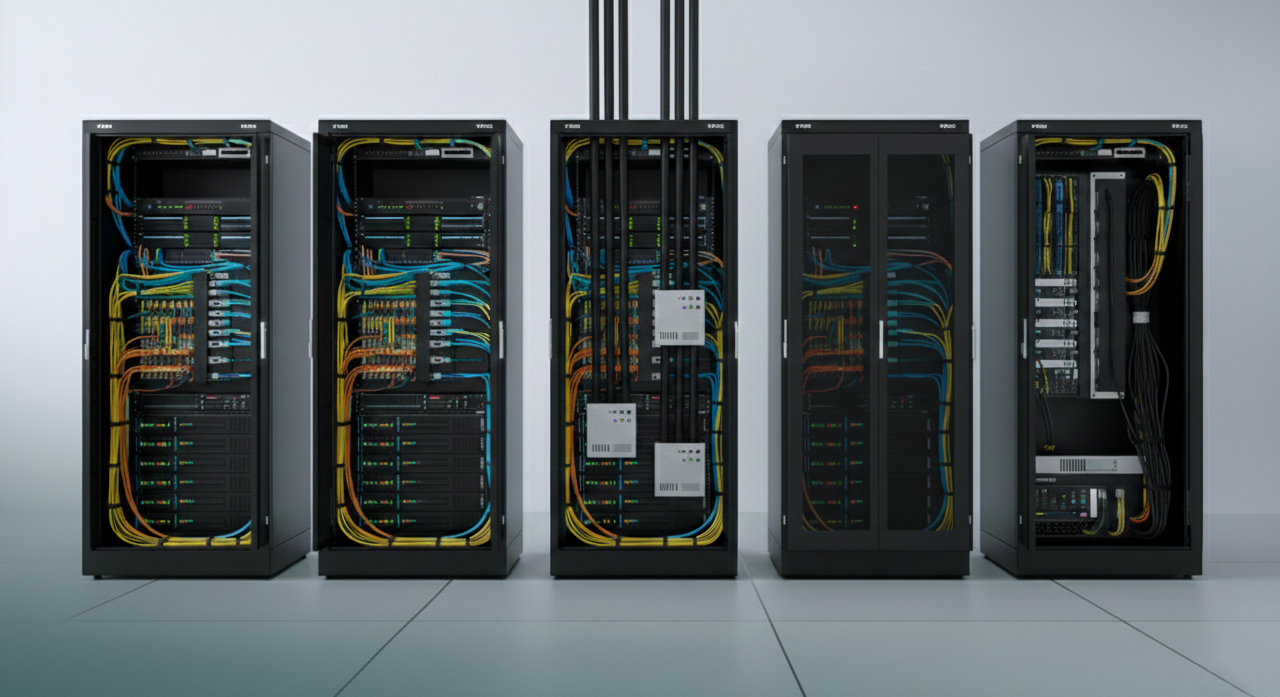 A photo of datacenter machines.