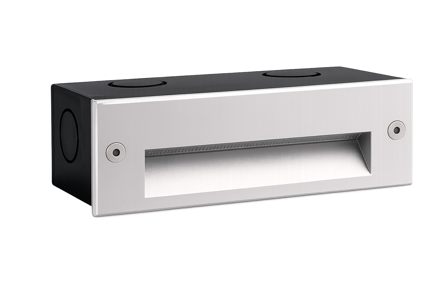 FORNO 1445 recessed LED wall and step light with rectangular faceplate