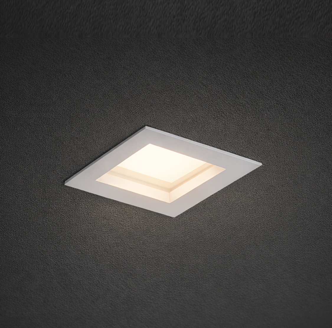ZAVO S slim square recessed LED downlight for clean architectural ceiling lighting