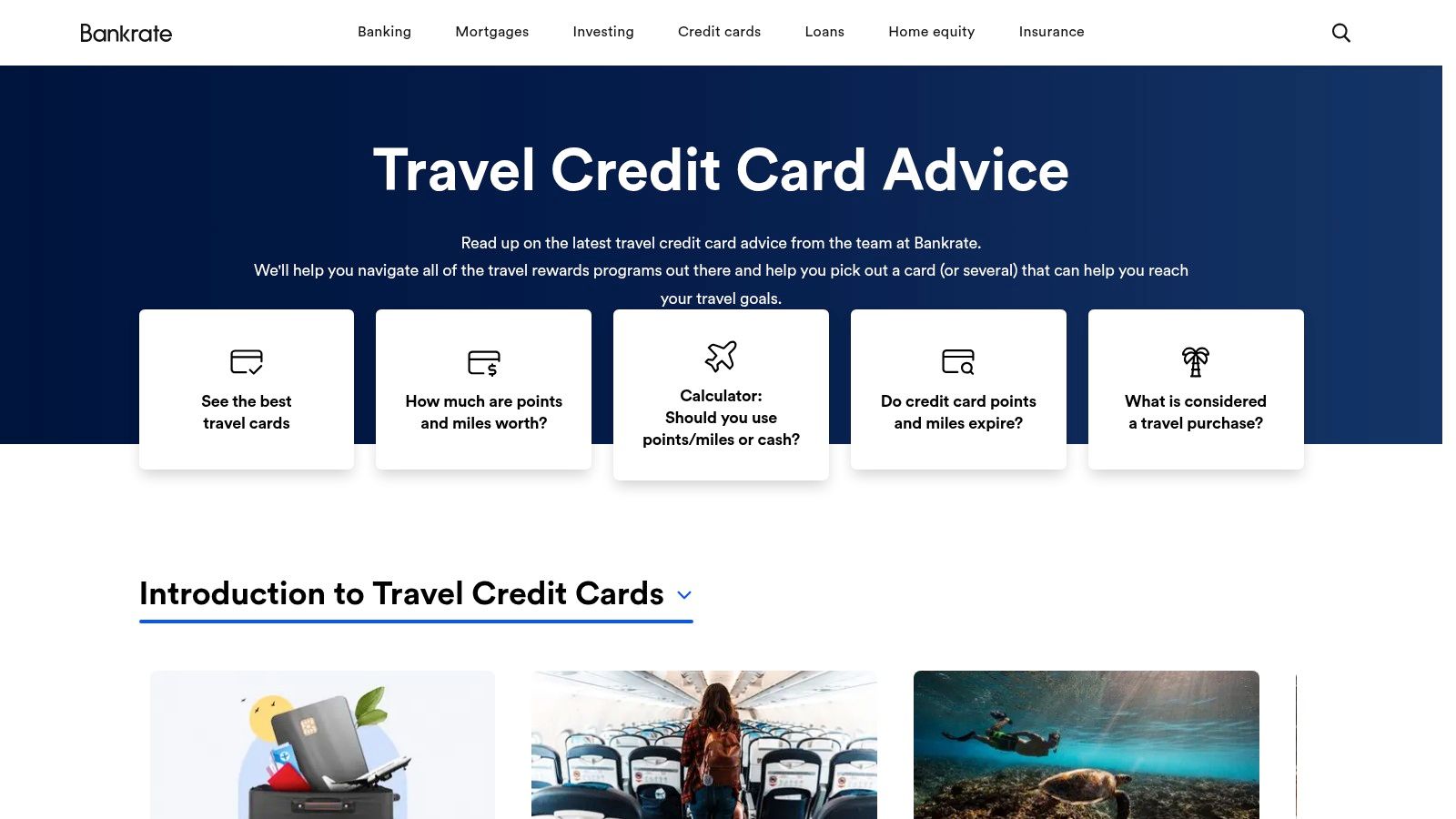 Bankrate – Best Travel Credit Cards
