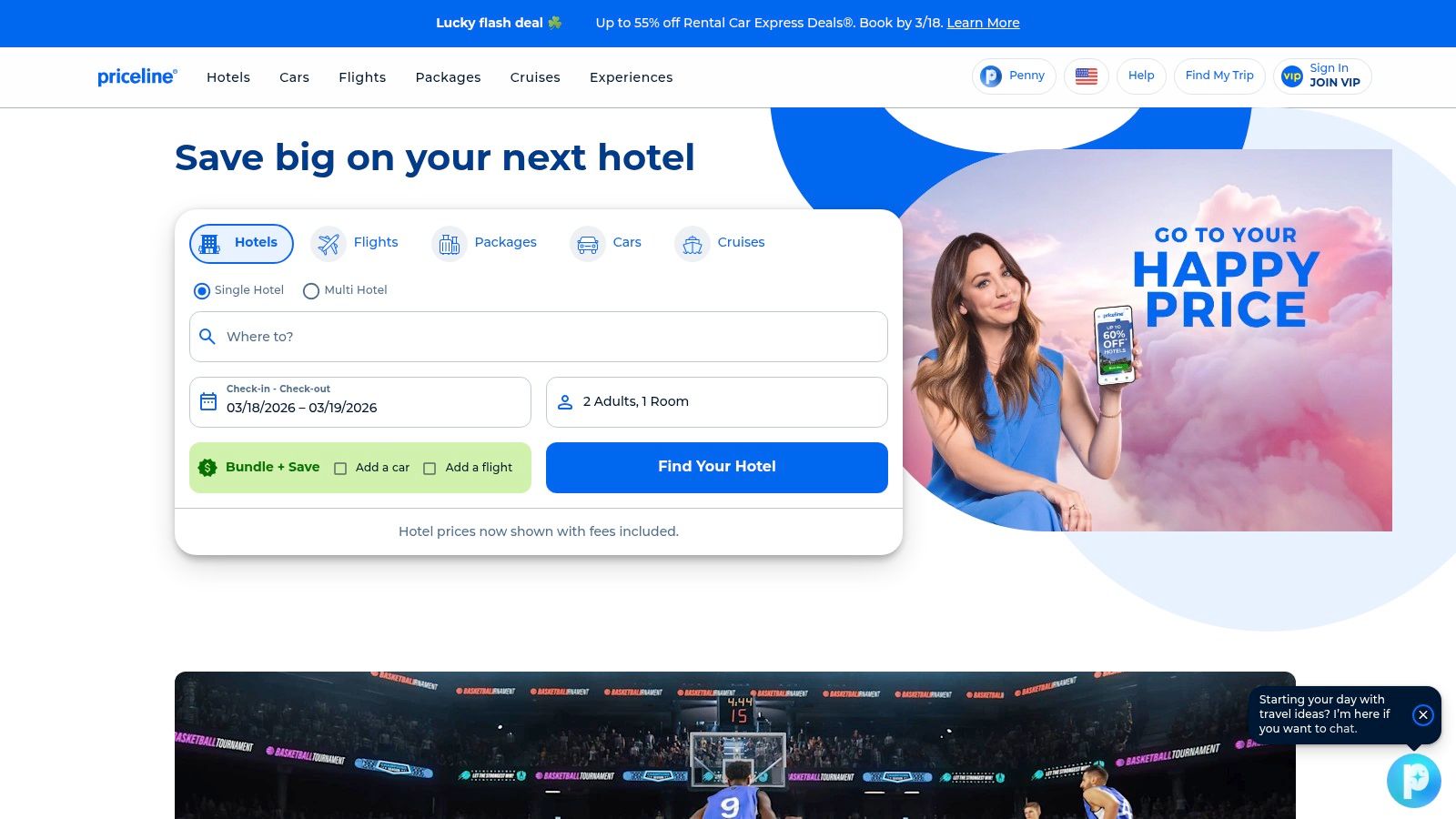 Priceline – Express Deals and Tonight‑Only Rates