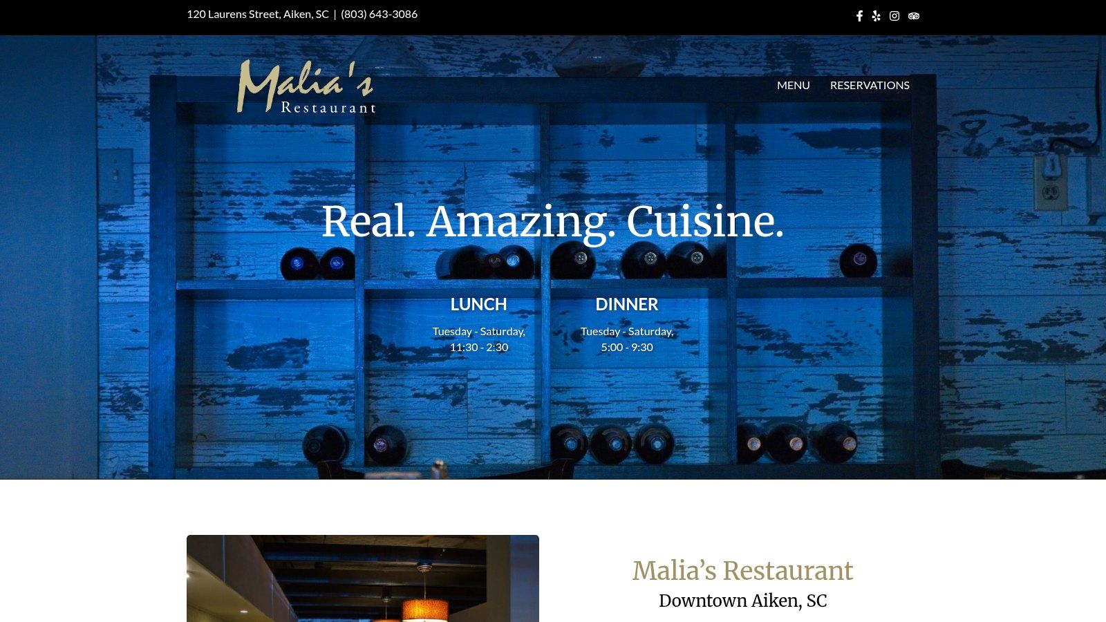 Malia's Restaurant: For the Discerning Foodie