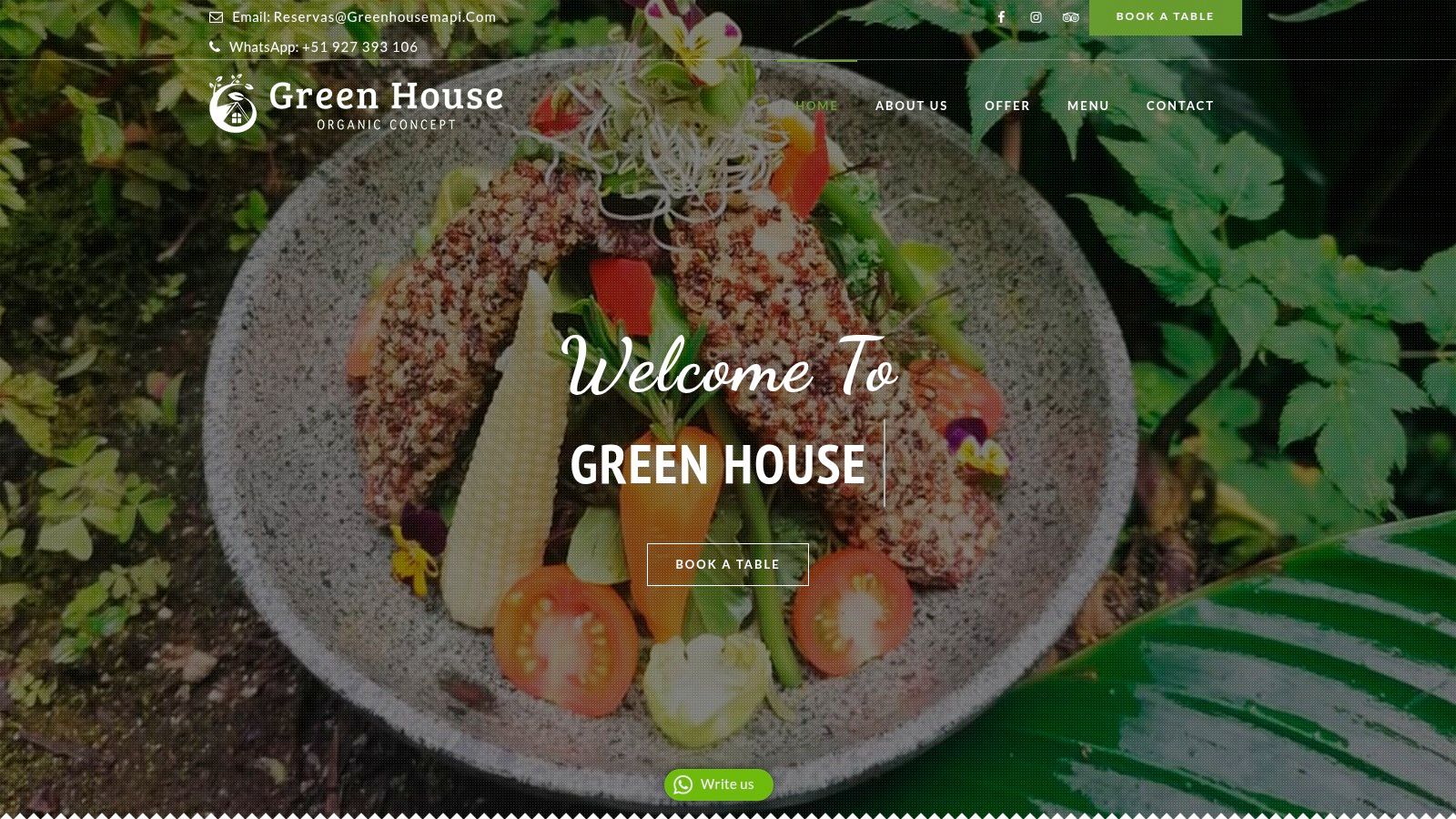 Green House Organic Concept