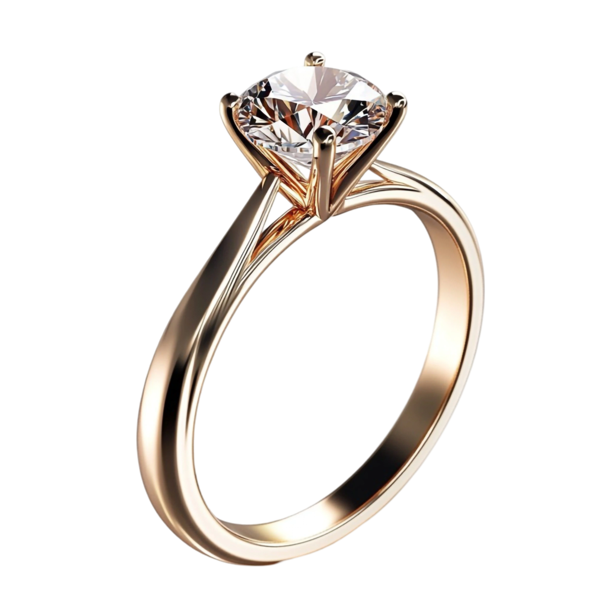 Gold Ring With White Dimond