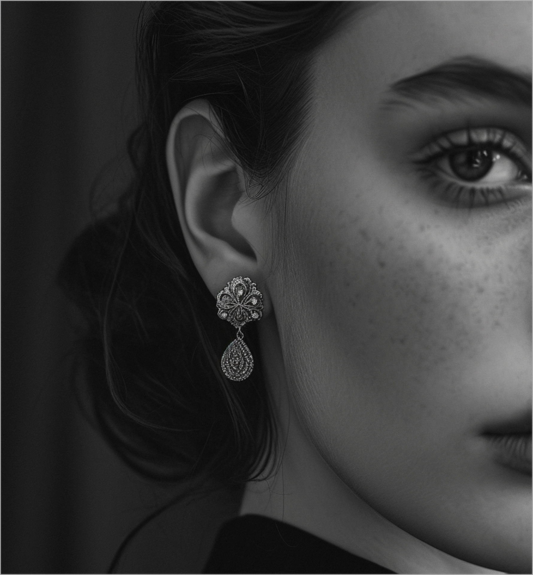 Women Wearing A Earing