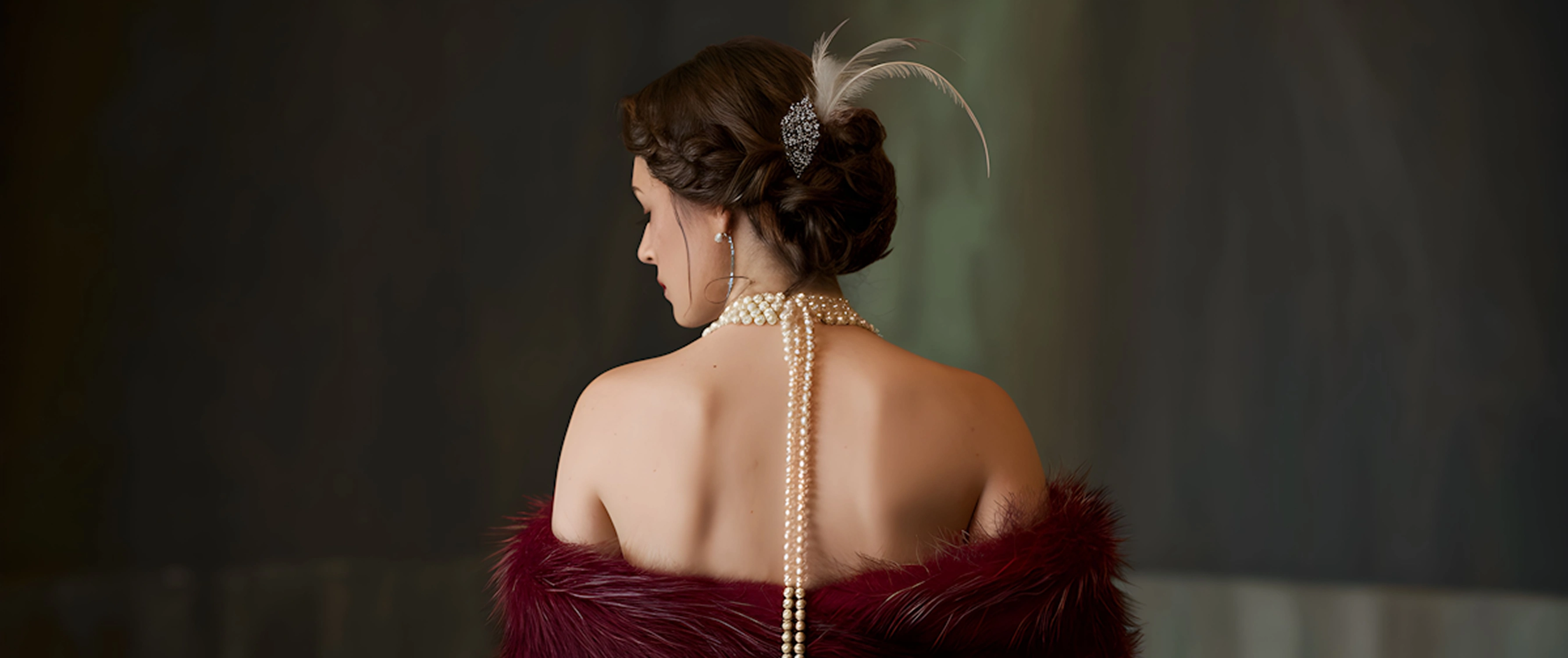 Women Wearing A Gold Necklace