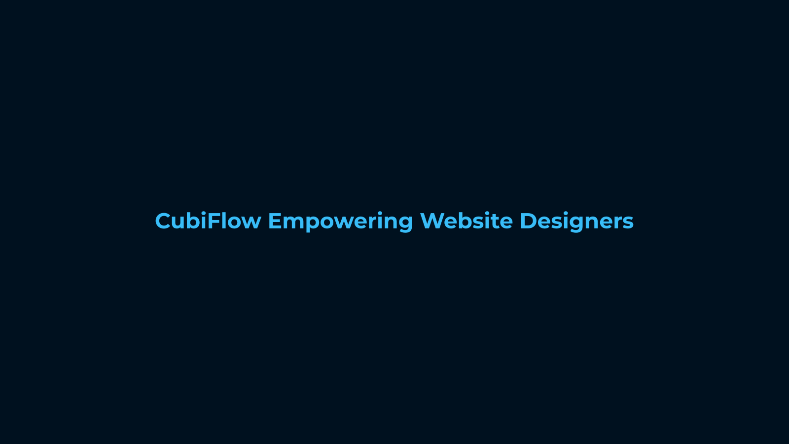 CubiFlow: Empowering Website Designers