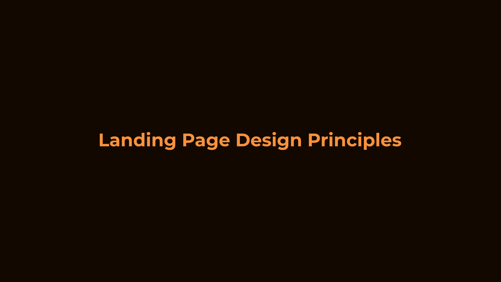 Landing Page Design: 11 Conversion Principles