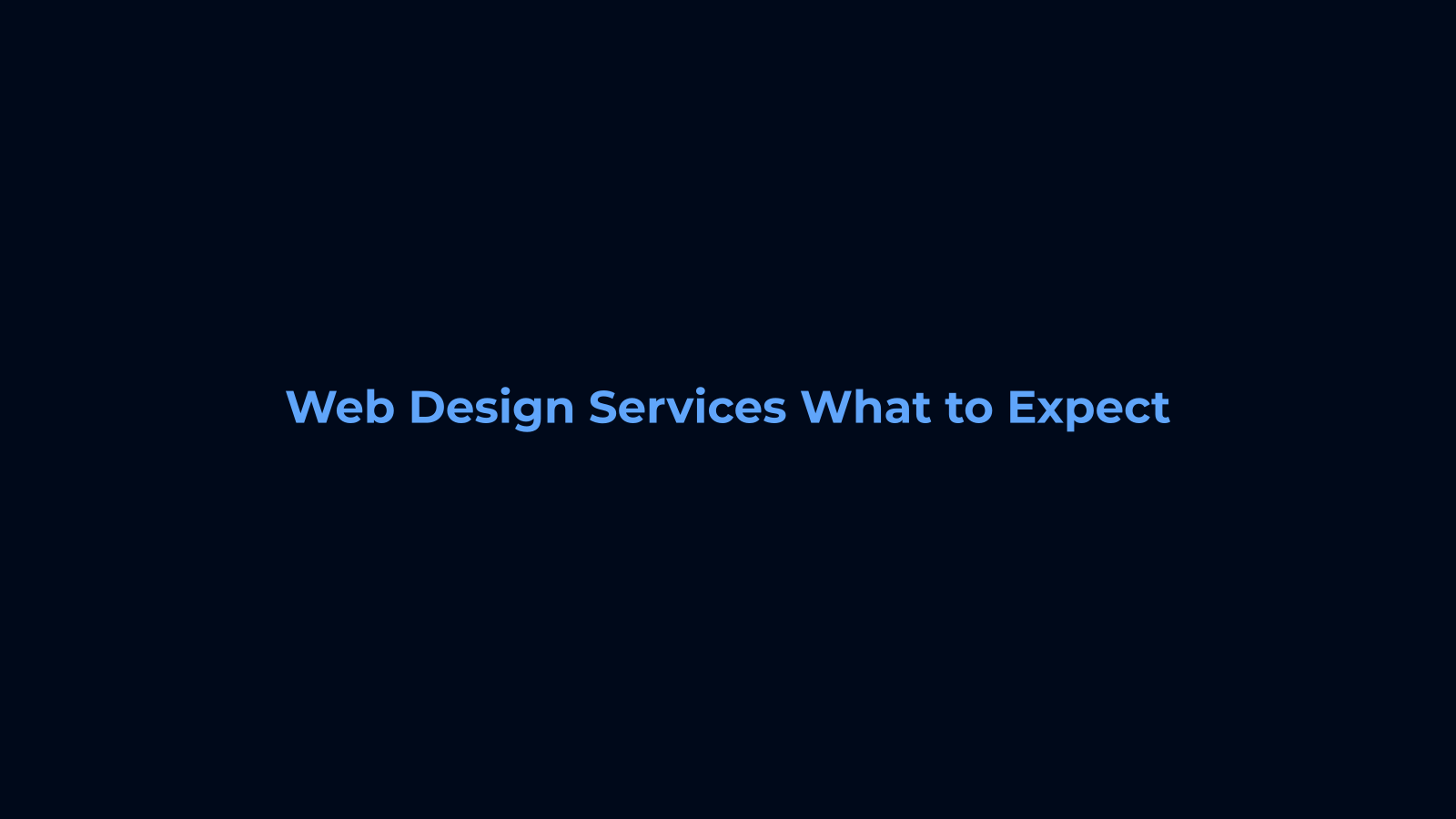 Web Design Services: What to Expect
