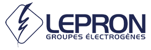 Logo de la société Lepron bleu sur fond blanc.