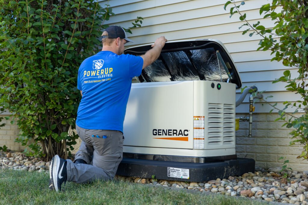 Generator installation by PowerUp Electric in Iowa