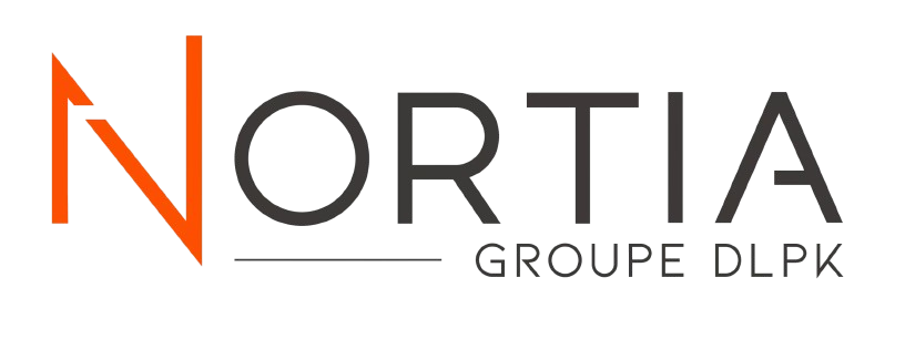 Nortia Groupe DLPK logo with stylized orange N and black text.