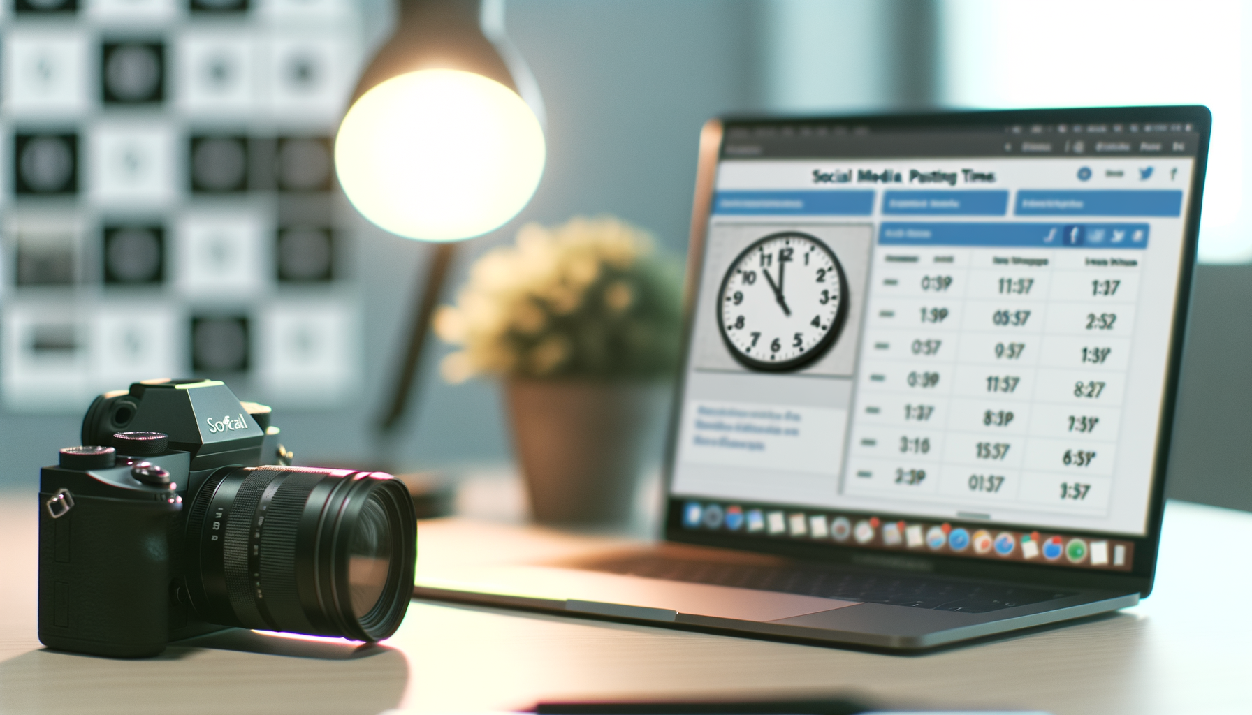 Featured image: clock schedule social media posting time