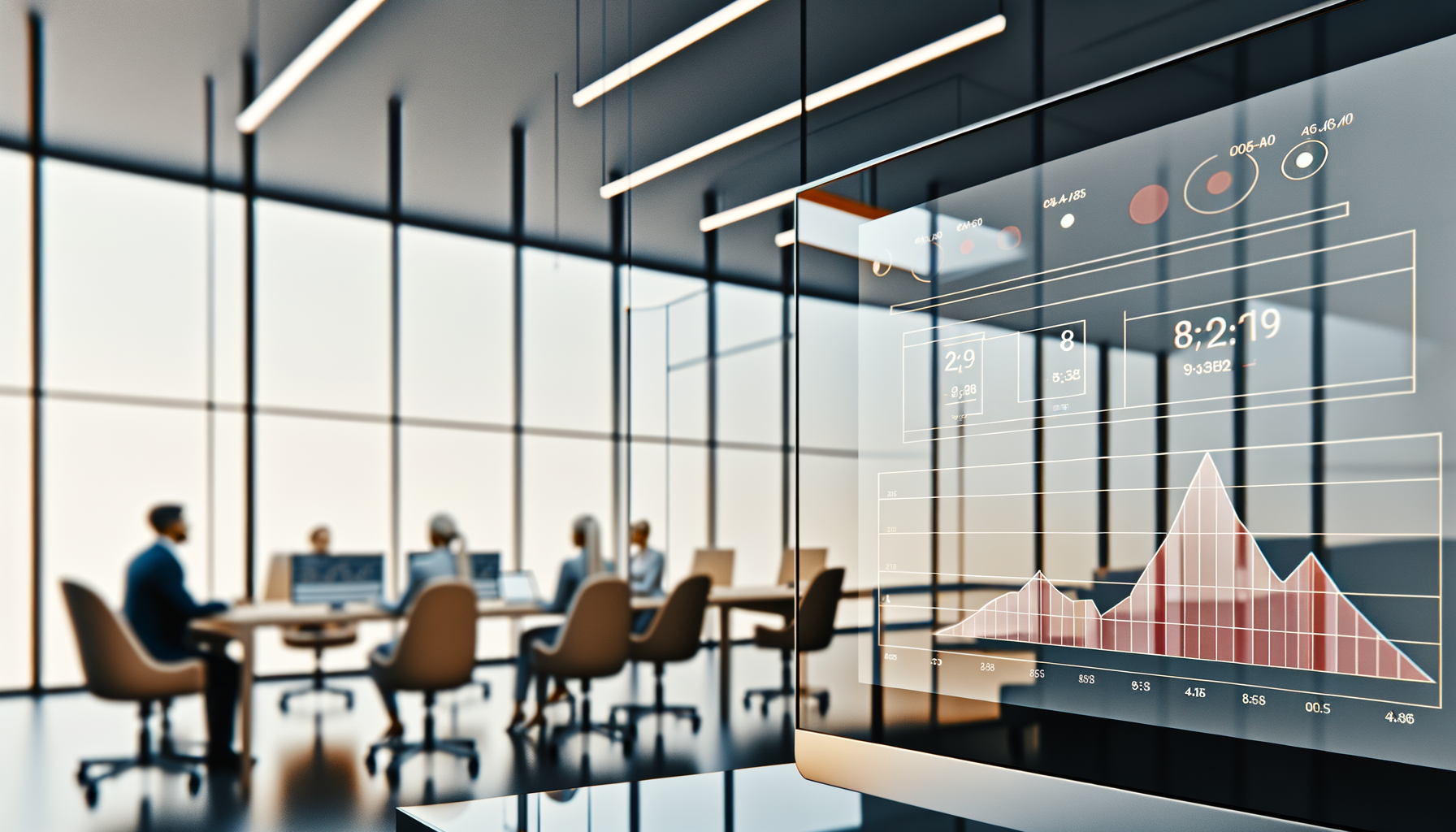 Featured image: KPI dashboard on screen with team reviewing numbers in glass office