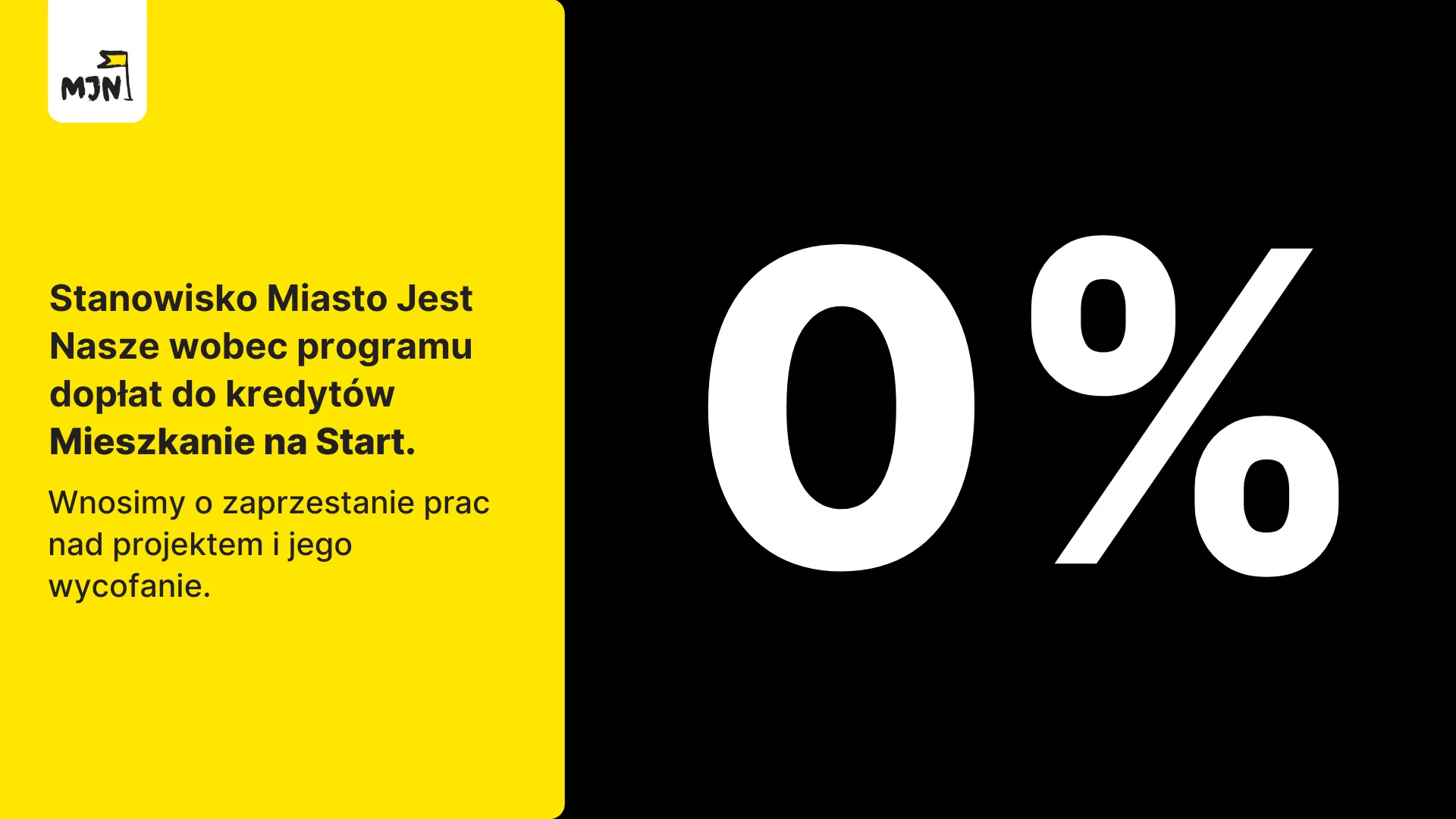 Nasze stanowisko wobec programu "Mieszkanie na start"