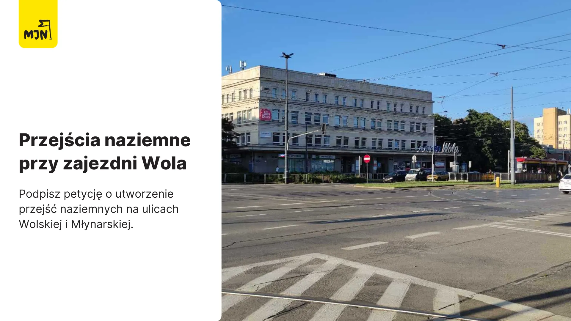 Petycja: przejścia naziemne przy zajezdni Wola