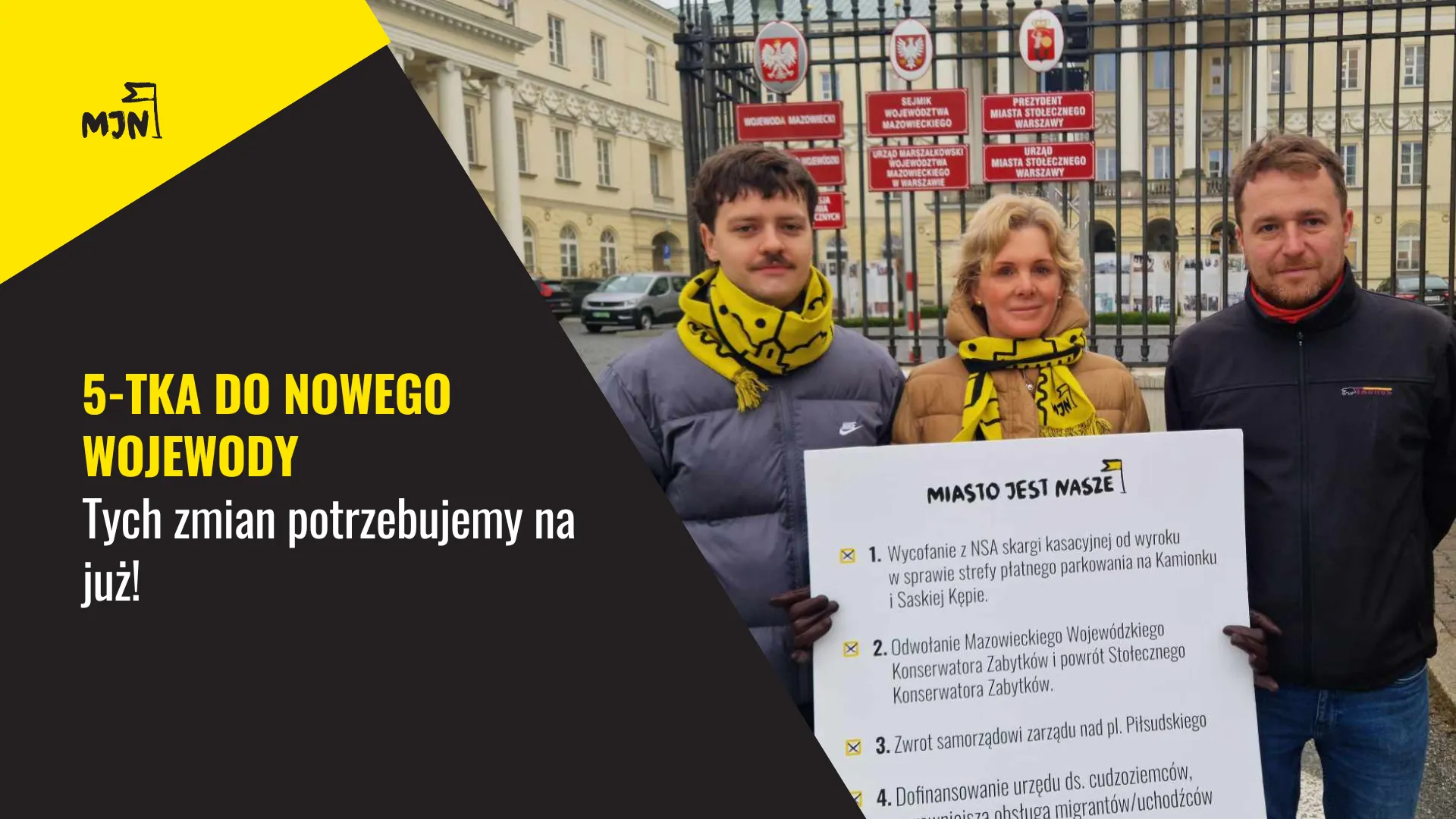 Mamy 5 postulatów do nowego wojewody