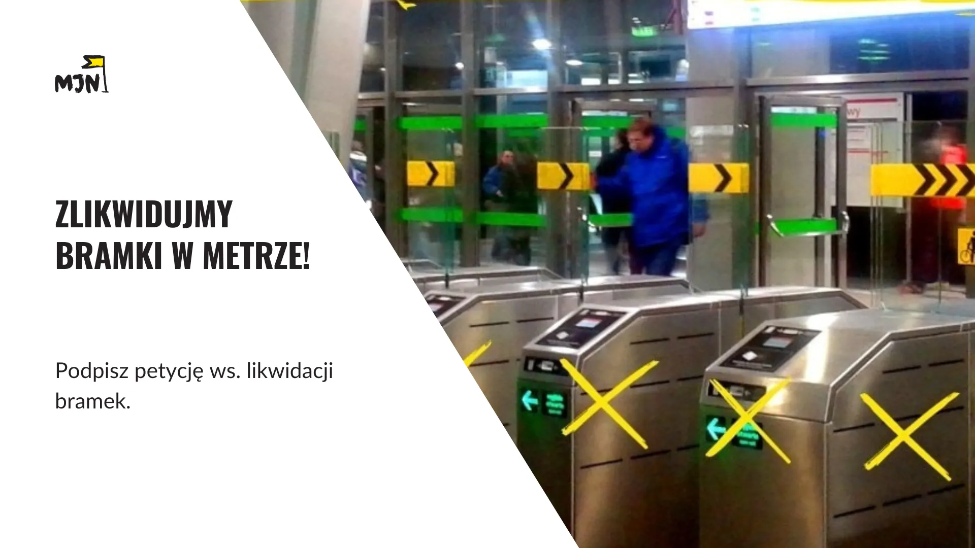 Zlikwidujmy bramki w metrze - podpisz petycję!