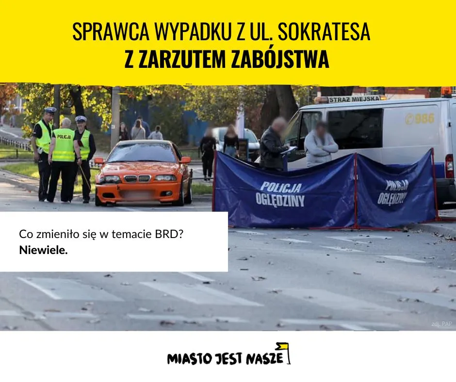 Sprawca wypadku z ul. Sokratesa z zarzutem zabójstwa