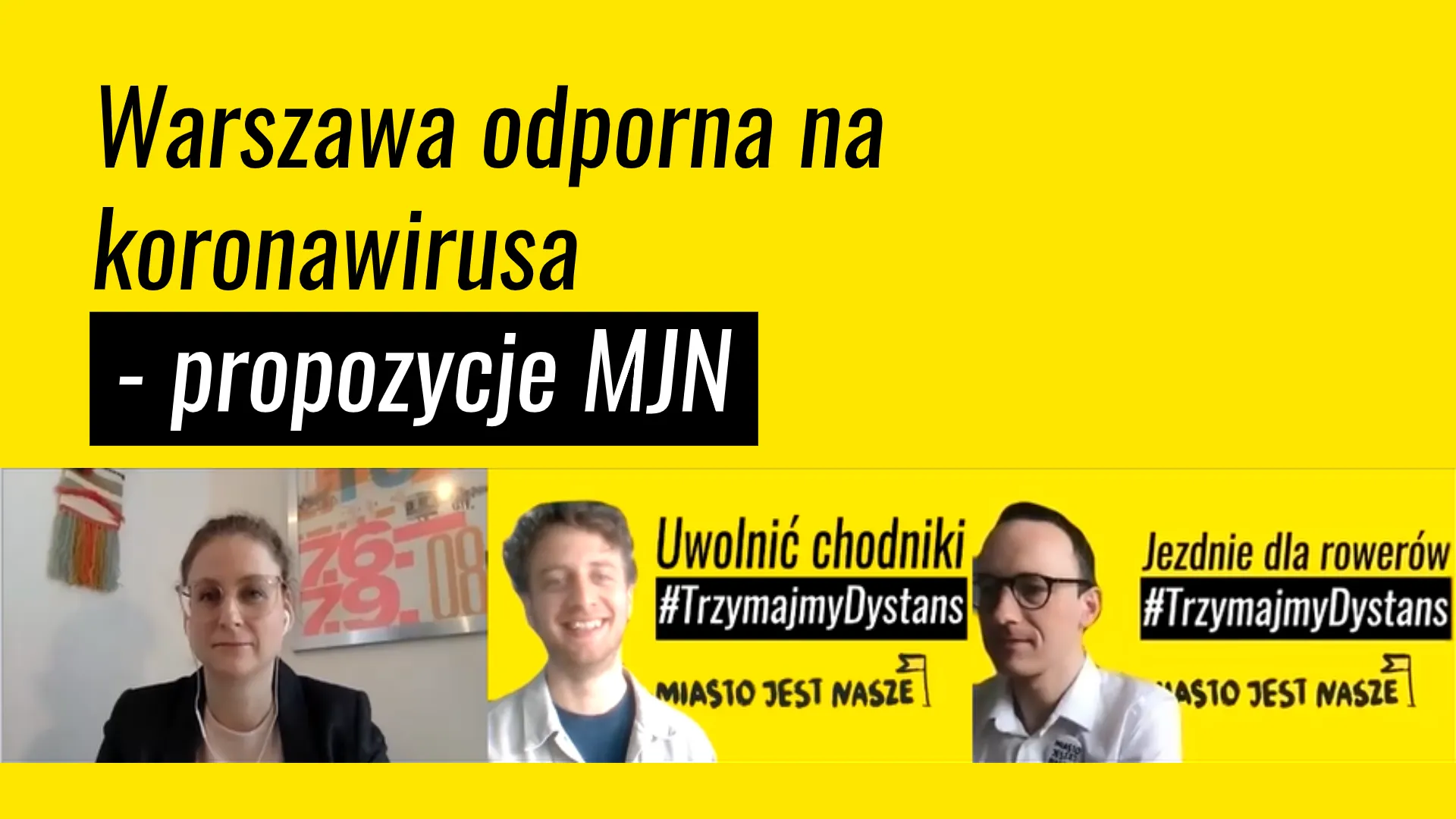 Chodniki dla pieszych, jezdnie dla rowerów - Warszawa odporna na koronawirusa