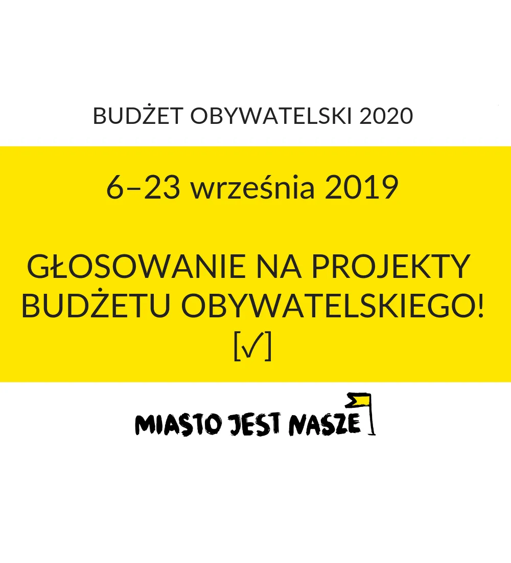 Głosuj na projekty w budżecie obywatelskim!