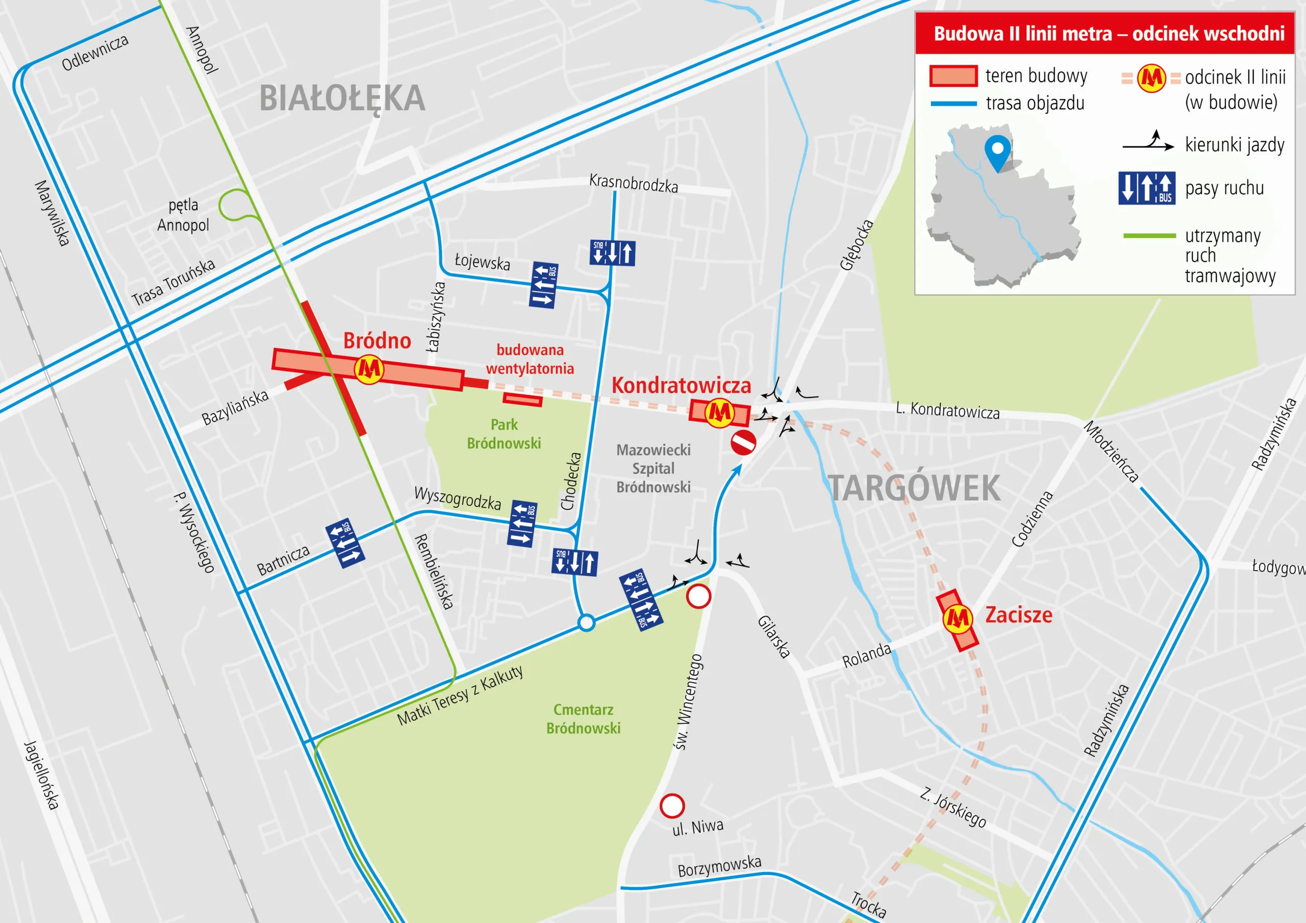 Budowa metra dotarła na Bródno