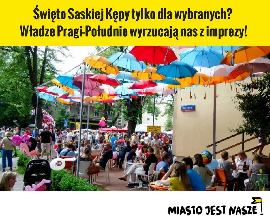 Święto Saskiej Kępy dla wybranych? MJN usunięte z imprezy