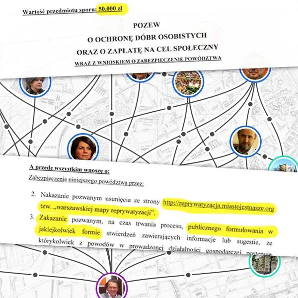 Miasto jest Nasze pozwane za Warszawską Mapę Reprywatyzacji!