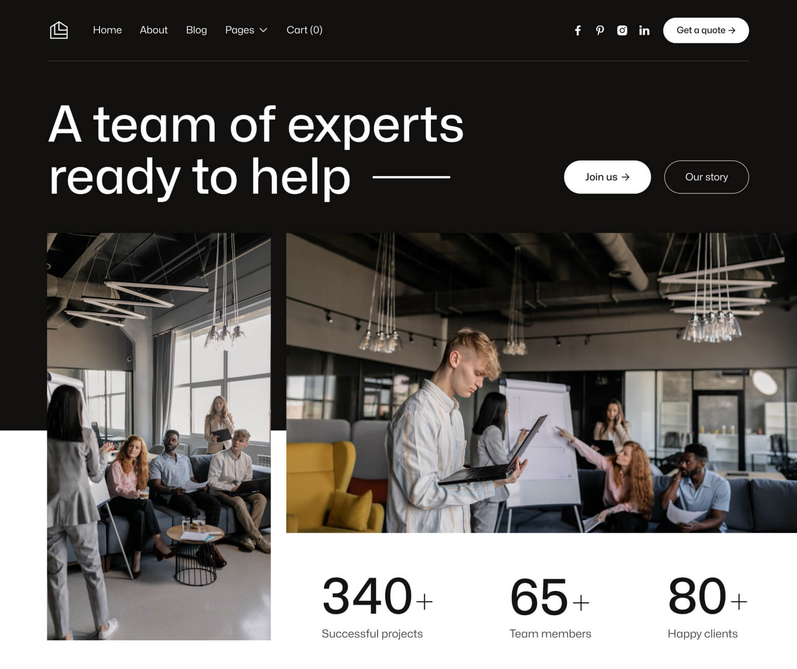 Construktion X - About Page - Construction Webflow Template