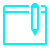 Blue icon of a document with a pencil indicating editing or writing.
