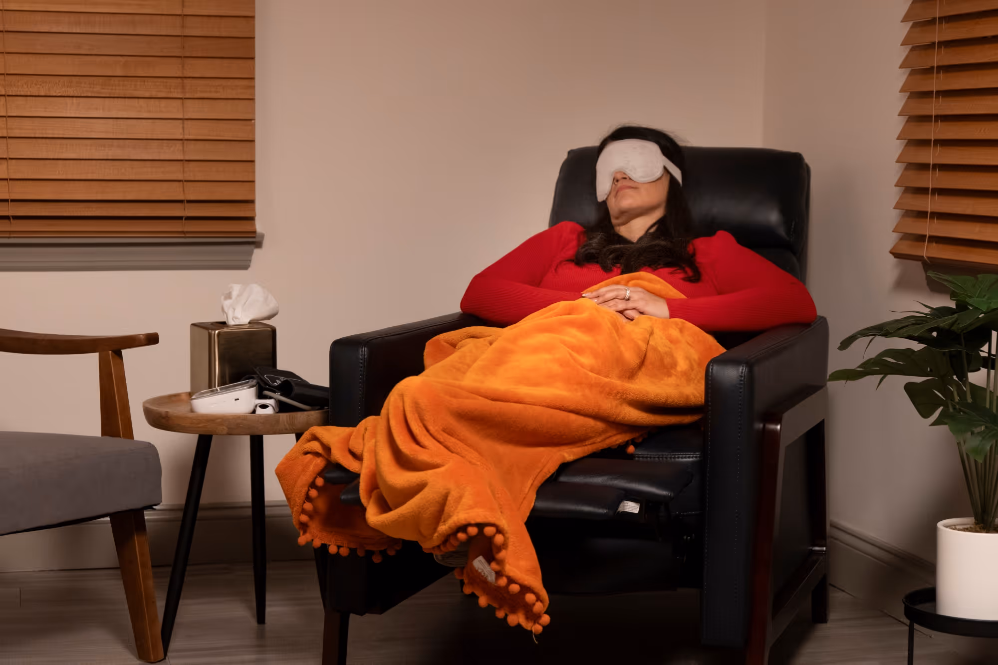 An image of someone receiving spravato care.