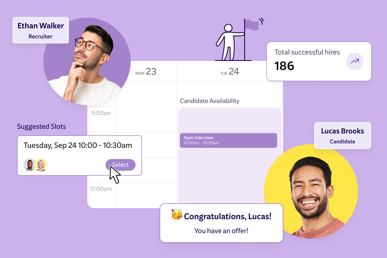 An interview scheduling interface