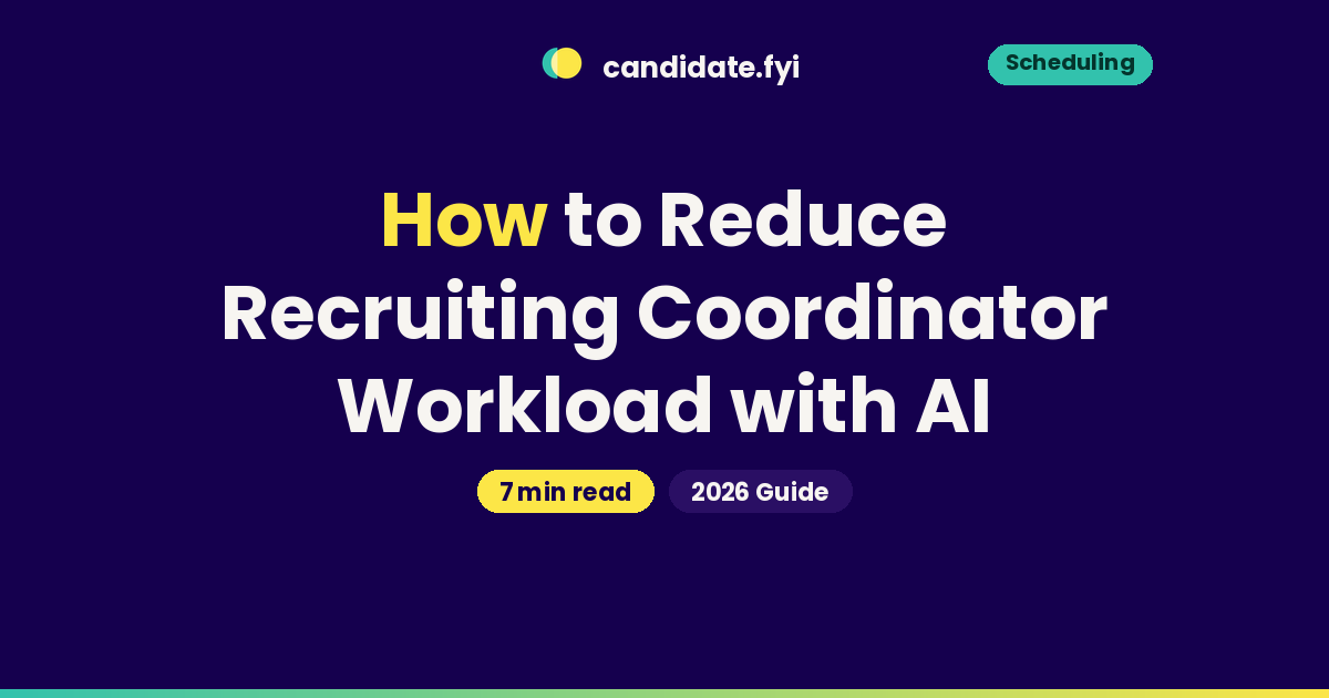 Enterprise recruiter using AI scheduling software to reduce coordinator workload