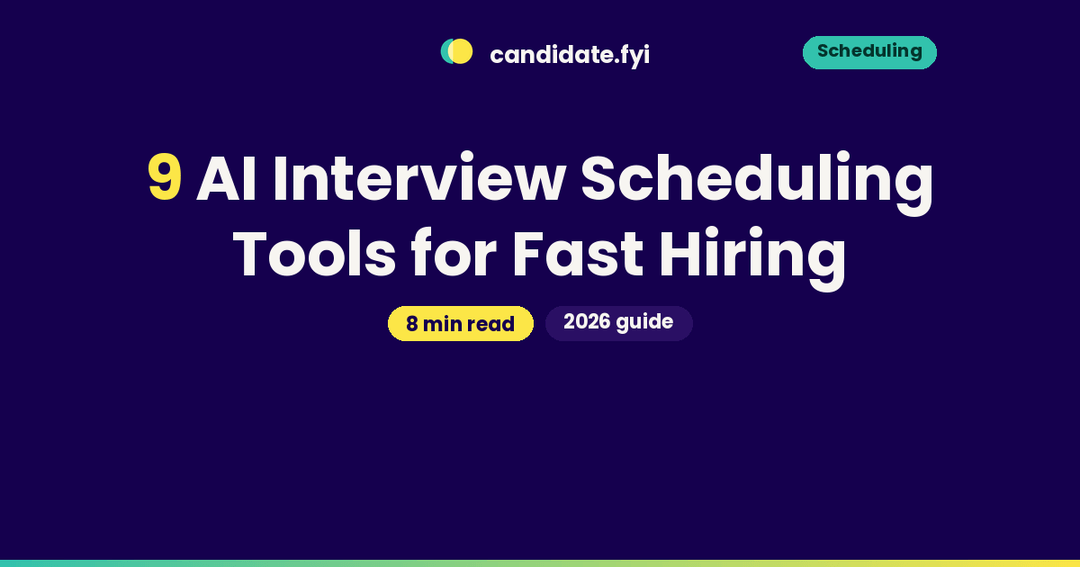 Interview Fast Calculation 9 Best AI Interview Scheduling Software Tools (2026)