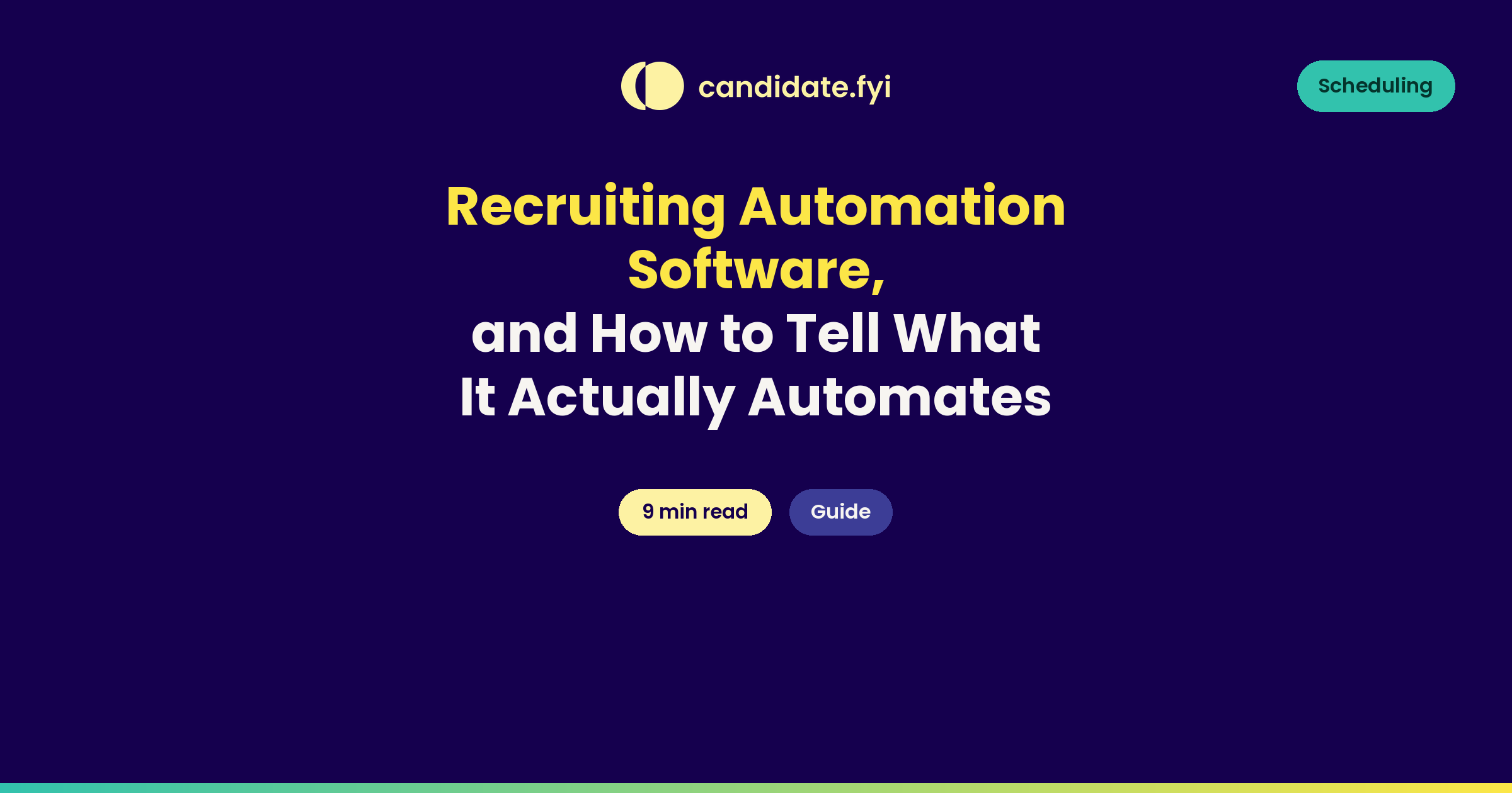 Recruiting automation software, and how to tell what it actually automates